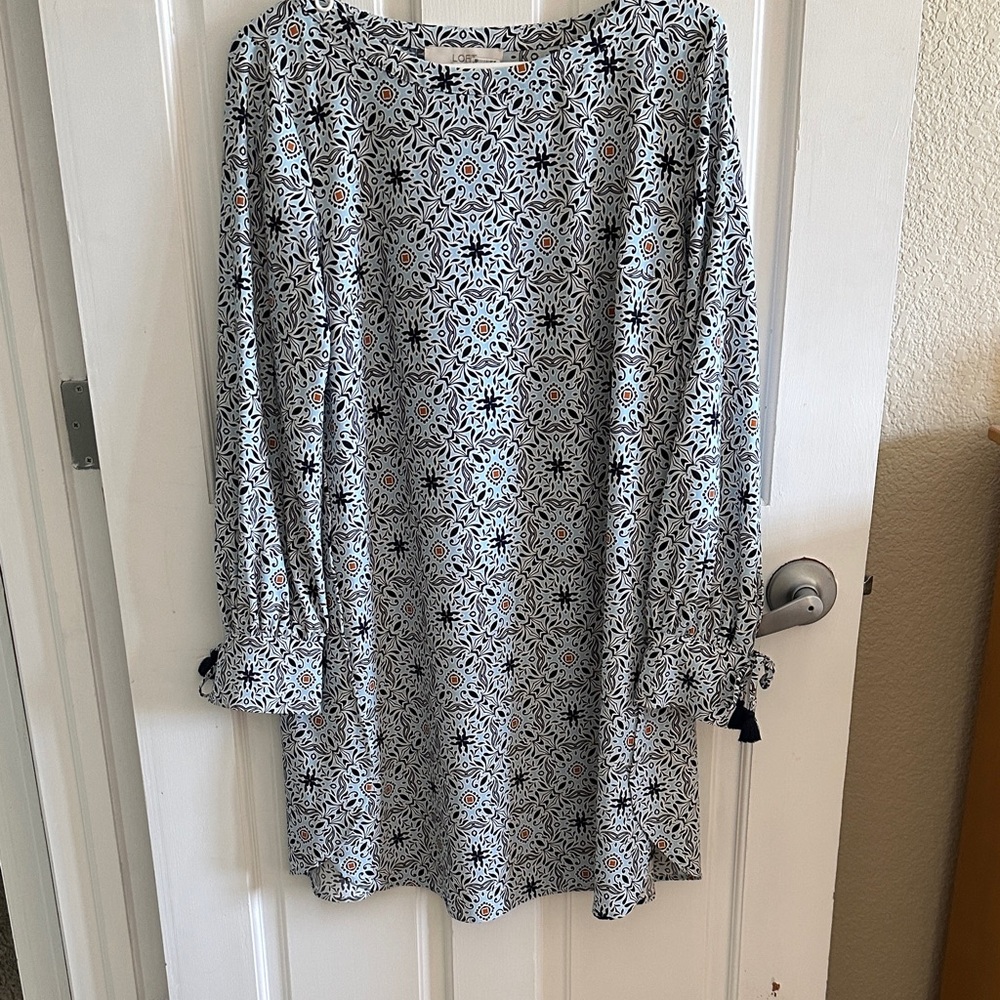 Floral Patterned Long Sleeve Dress